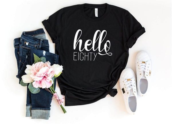 T-Shirt-Hello Eighty T-Shirt-S-Black-Jack N Roy