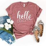 T-Shirt-Hello Eighty T-Shirt-S-Heather Mauve-Jack N Roy