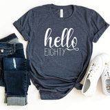 T-Shirt-Hello Eighty T-Shirt-S-Heather Navy-Jack N Roy