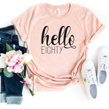 T-Shirt-Hello Eighty T-Shirt-S-Heather Peach-Jack N Roy