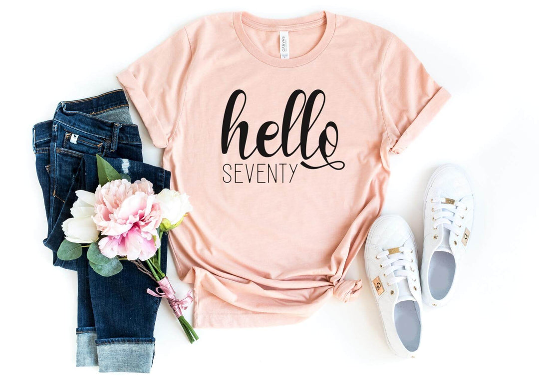Shirts & Tops-Hello Seventy T-Shirt-S-Heather Peach-Jack N Roy