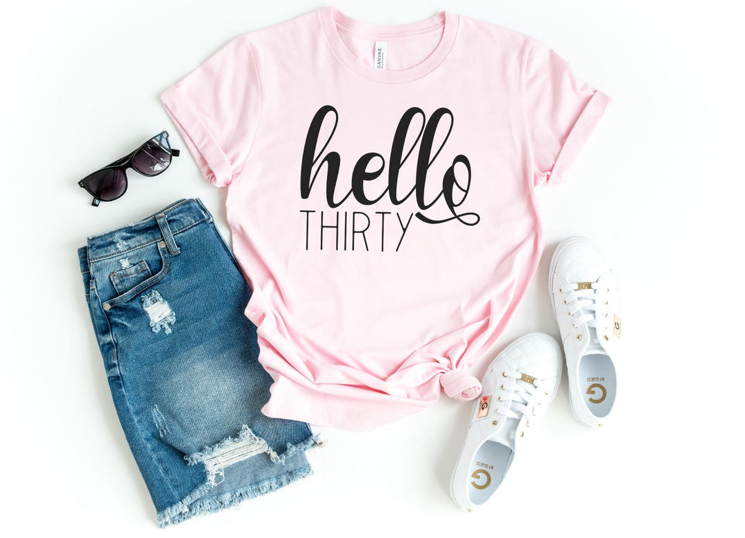 Shirts & Tops-Hello Thirty T-Shirt-S-Pink-Jack N Roy