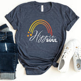 T-Shirt-Hippie Soul T-Shirt-S-Heather Navy-Jack N Roy