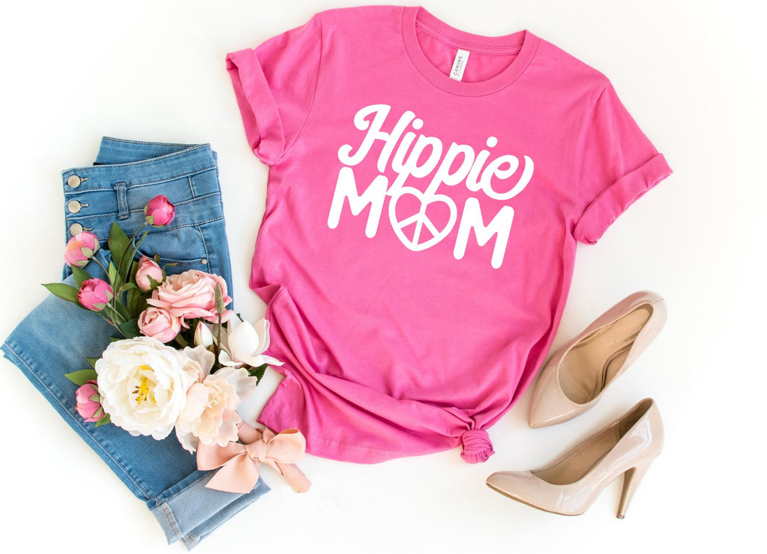 Shirts & Tops-Hippie mom T-Shirt-S-Charity Pink-Jack N Roy