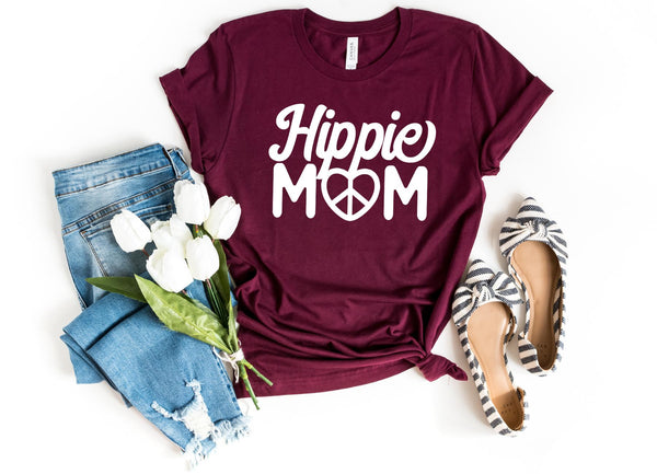 T-Shirt-Hippie mom T-Shirt-S-Maroon-Jack N Roy