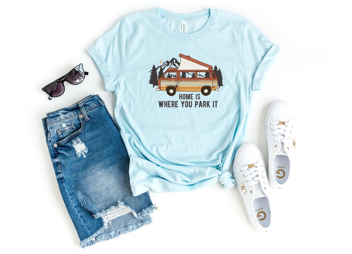 Shirts & Tops-Home Is Where You Park It T-Shirt-S-Heather Ice Blue-Jack N Roy