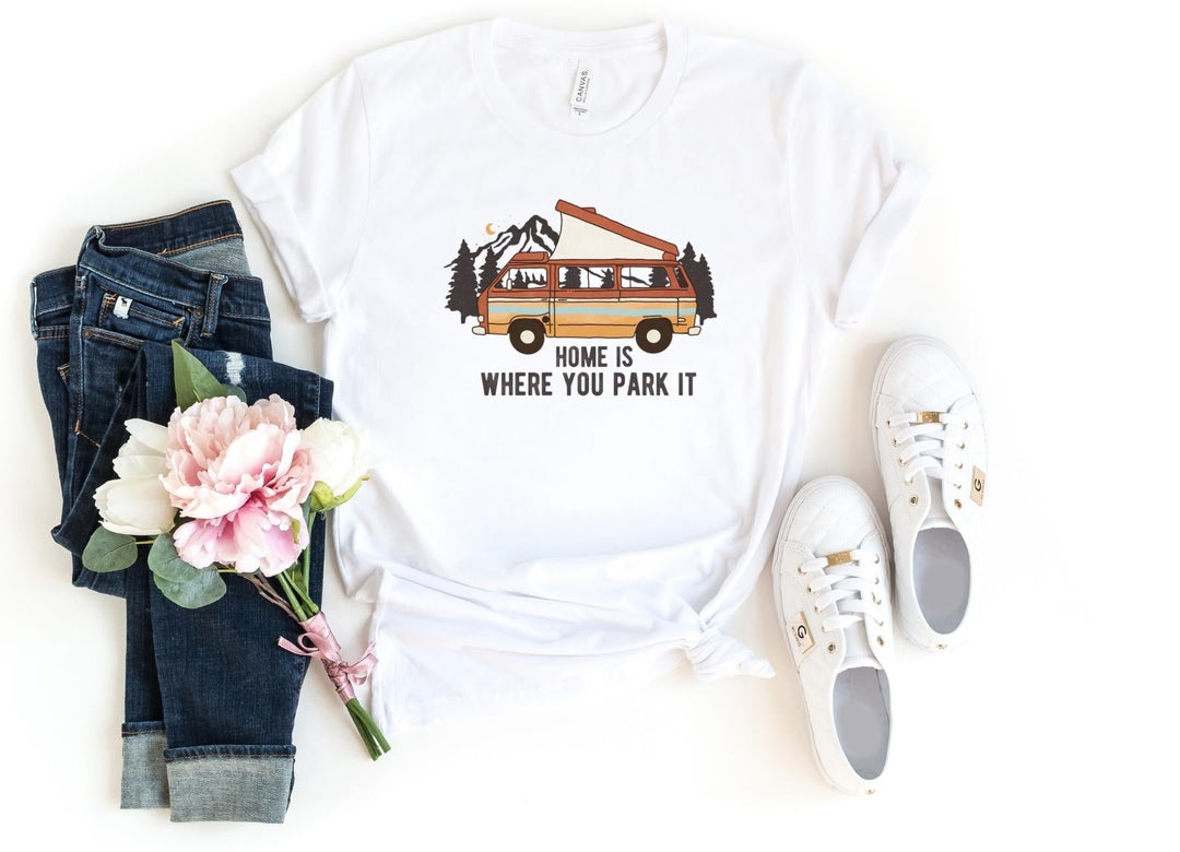 Shirts & Tops-Home Is Where You Park It T-Shirt-S-White-Jack N Roy