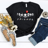 T-Shirt-Horror Friends T-Shirt-S-Black-Jack N Roy