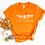 T-Shirt-Horror Friends T-Shirt-S-Orange-Jack N Roy