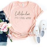 T-Shirt-I Am a Strong Woman T-Shirt-S-Heather Peach-Jack N Roy