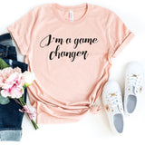 T-Shirt-I'm a Game Changer T-Shirt-S-Heather Peach-Jack N Roy