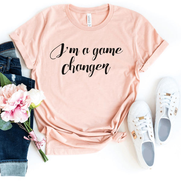 T-Shirt-I'm a Game Changer T-Shirt-S-Heather Peach-Jack N Roy