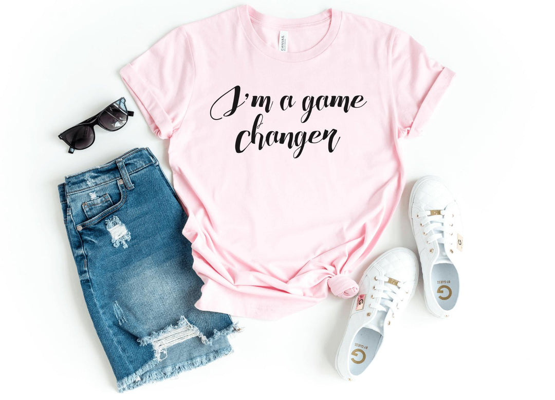 Shirts & Tops-I'm a Game Changer T-Shirt-S-Pink-Jack N Roy