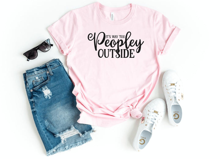 Shirts & Tops-It's way too peopley outside T-Shirt-S-Pink-Jack N Roy