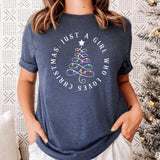 T-Shirt-Just A Girl Who Loves Christmas T-Shirt-Jack N Roy