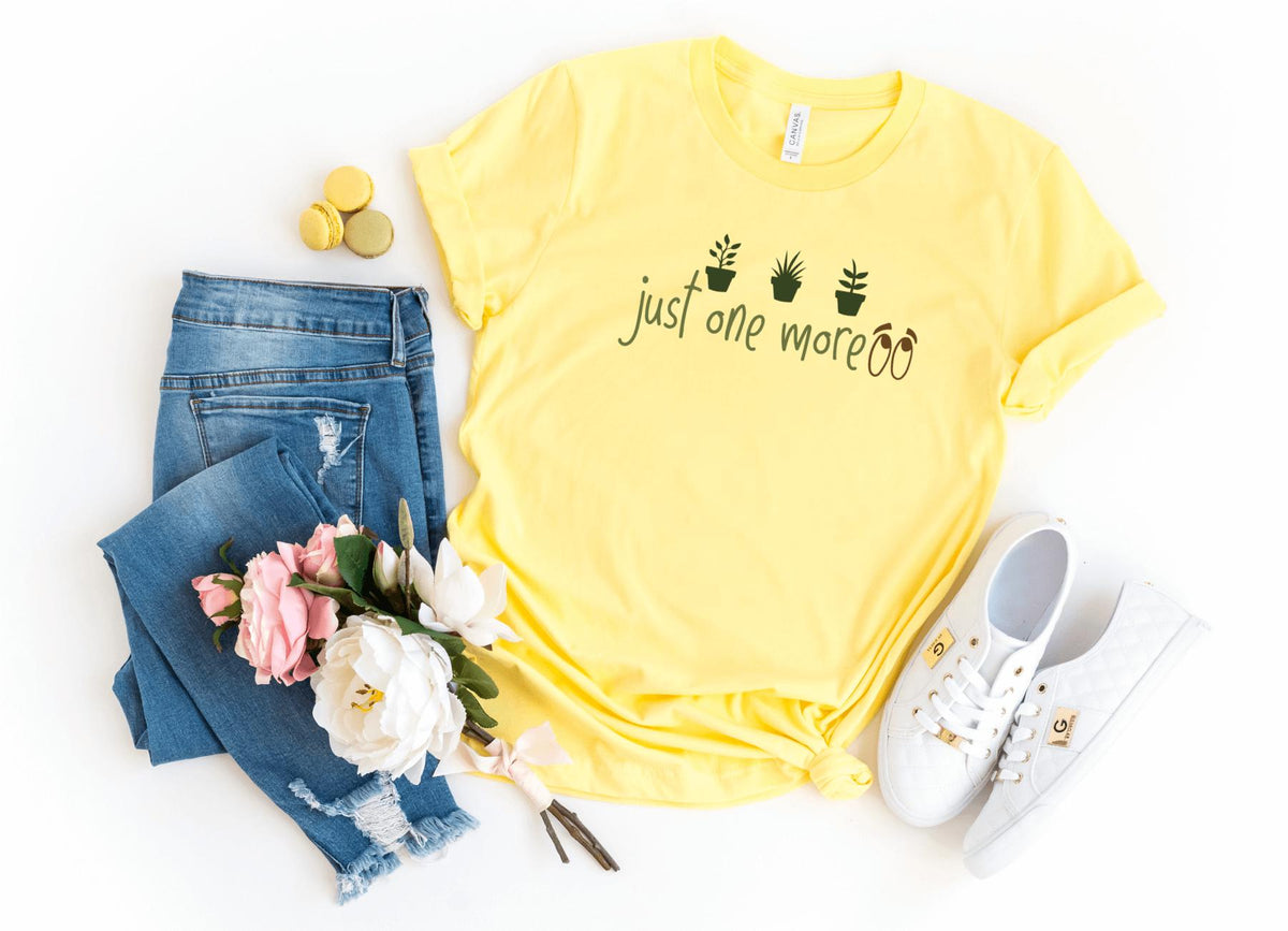 T-Shirt-Just One More Plant T-Shirt-S-Yellow-Jack N Roy
