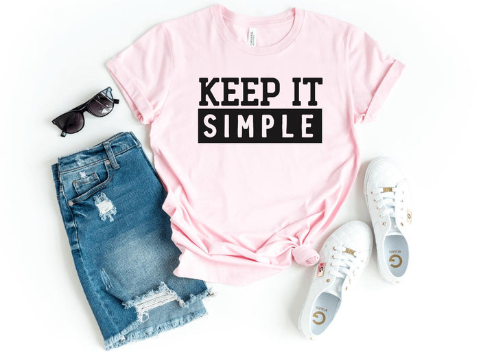 Shirts & Tops-Keep it Simple T-Shirt-S-Pink-Jack N Roy