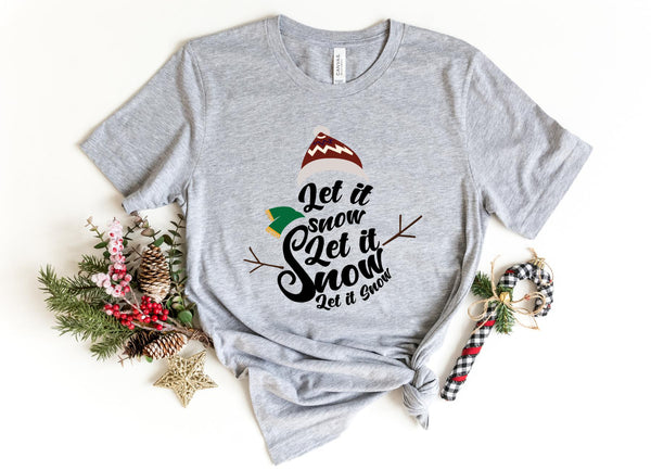 T-Shirt-Let it snow T-Shirt-S-Athletic Heather-Jack N Roy