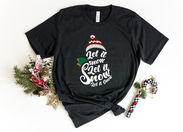 T-Shirt-Let it snow T-Shirt-S-Black-Jack N Roy