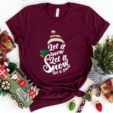 T-Shirt-Let it snow T-Shirt-S-Maroon-Jack N Roy