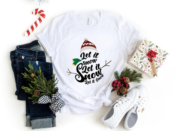 T-Shirt-Let it snow T-Shirt-S-White-Jack N Roy