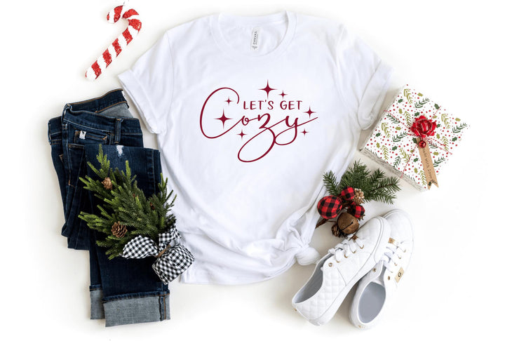 Shirts & Tops-Let's Get Cozy T-Shirt-S-White-Jack N Roy