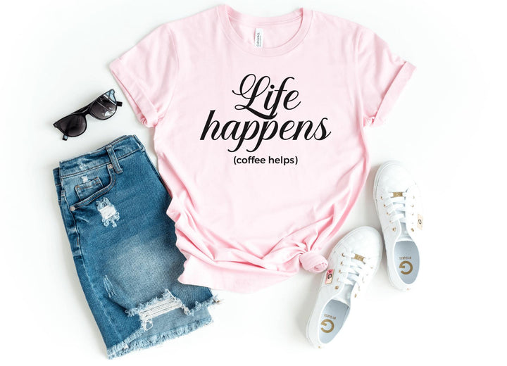 Shirts & Tops-Life Happens Coffee Helps T-Shirt-S-Pink-Jack N Roy