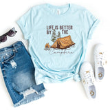T-Shirt-Life Is Better By The Campfire T-Shirt-S-Heather Ice Blue-Jack N Roy