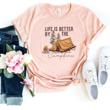 T-Shirt-Life Is Better By The Campfire T-Shirt-S-Heather Peach-Jack N Roy