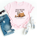 T-Shirt-Life Is Better By The Campfire T-Shirt-S-Pink-Jack N Roy
