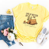 T-Shirt-Life Is Better By The Campfire T-Shirt-S-Yellow-Jack N Roy