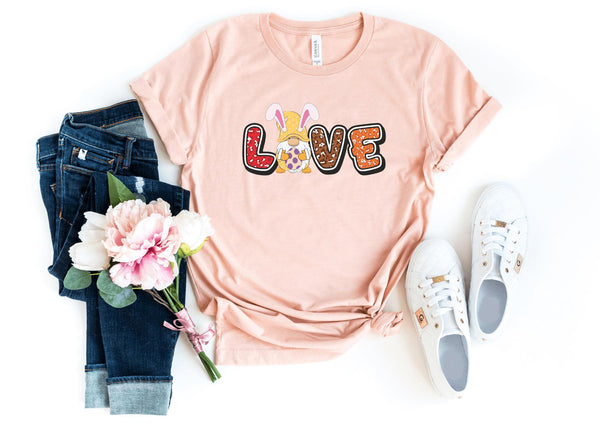 T-Shirt-Love Easter T-Shirt-S-Heather Peach-Jack N Roy