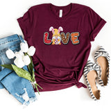 T-Shirt-Love Easter T-Shirt-S-Maroon-Jack N Roy