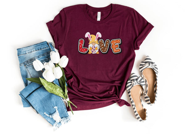 T-Shirt-Love Easter T-Shirt-S-Maroon-Jack N Roy