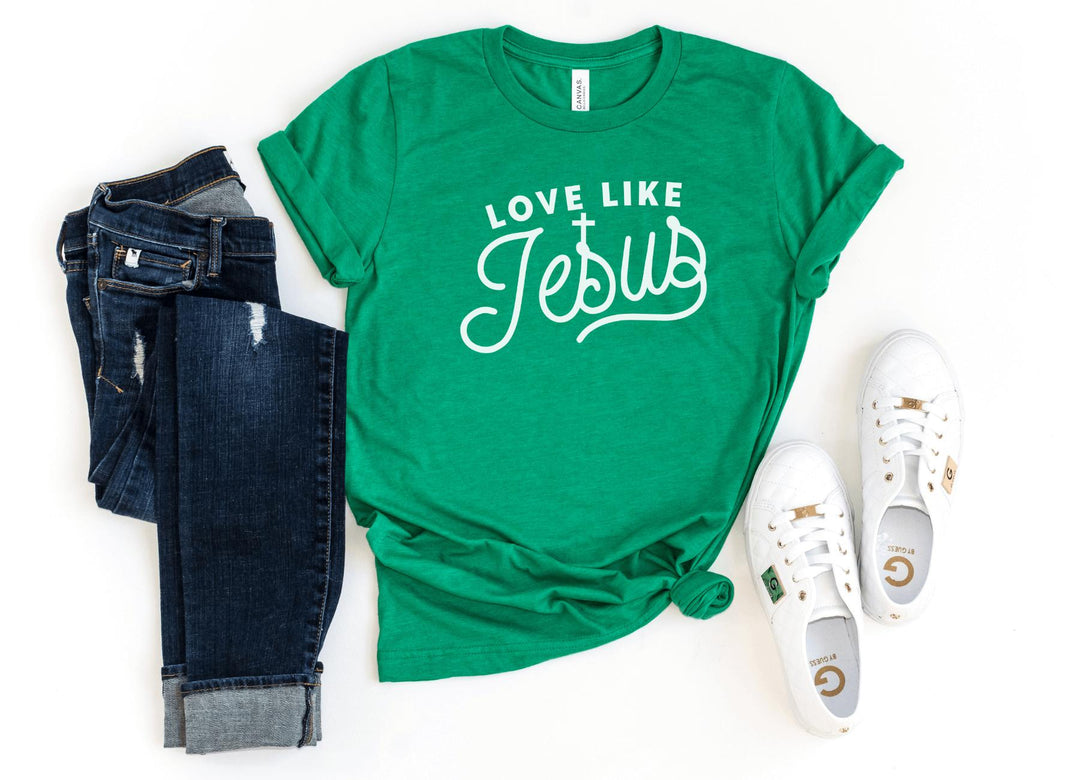 Shirts & Tops-Love Like Jesus T-Shirt-S-Heather Kelly-Jack N Roy