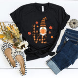 T-Shirt-Lovely Fall Gnome T-Shirt-S-Black-Jack N Roy