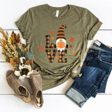 T-Shirt-Lovely Fall Gnome T-Shirt-S-Heather Olive-Jack N Roy