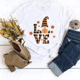 T-Shirt-Lovely Fall Gnome T-Shirt-S-White-Jack N Roy