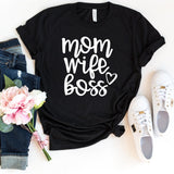 T-Shirt-MOM WIFE BOSS T-Shirt-S-Black-Jack N Roy