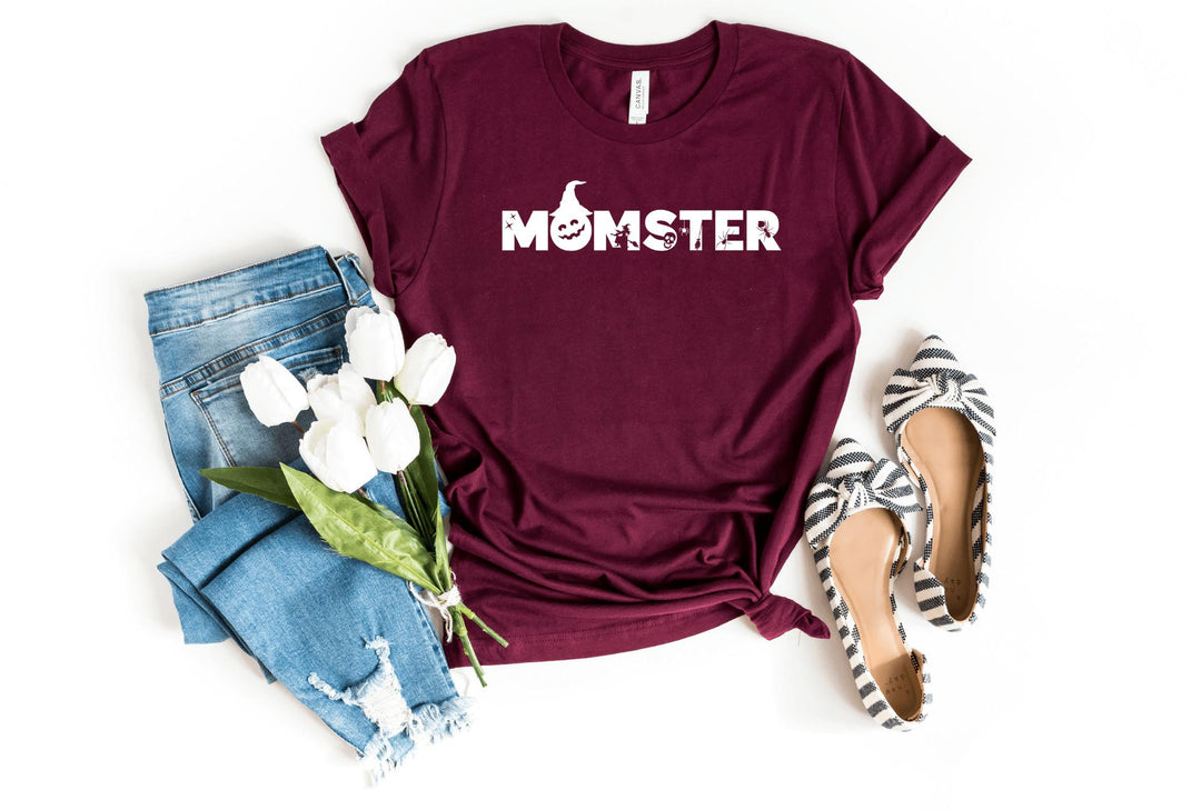 Shirts & Tops-MOMster T-Shirt-S-Maroon-Jack N Roy