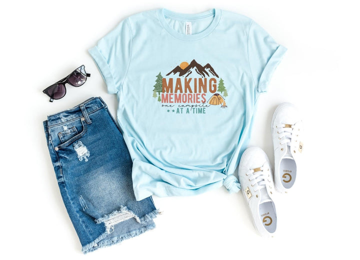 Shirts & Tops-Making Memories T-Shirt-S-Heather Ice Blue-Jack N Roy