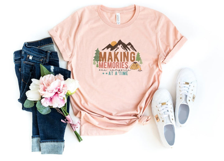 Shirts & Tops-Making Memories T-Shirt-S-Heather Peach-Jack N Roy