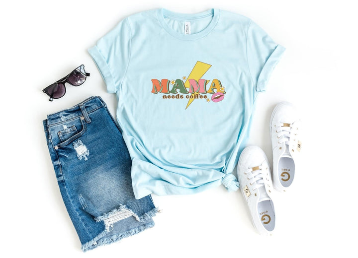 Shirts & Tops-Mama Needs Coffee T-Shirt-S-Heather Ice Blue-Jack N Roy