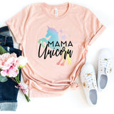 T-Shirt-Mama Unicorn T-Shirt-S-Heather Peach-Jack N Roy