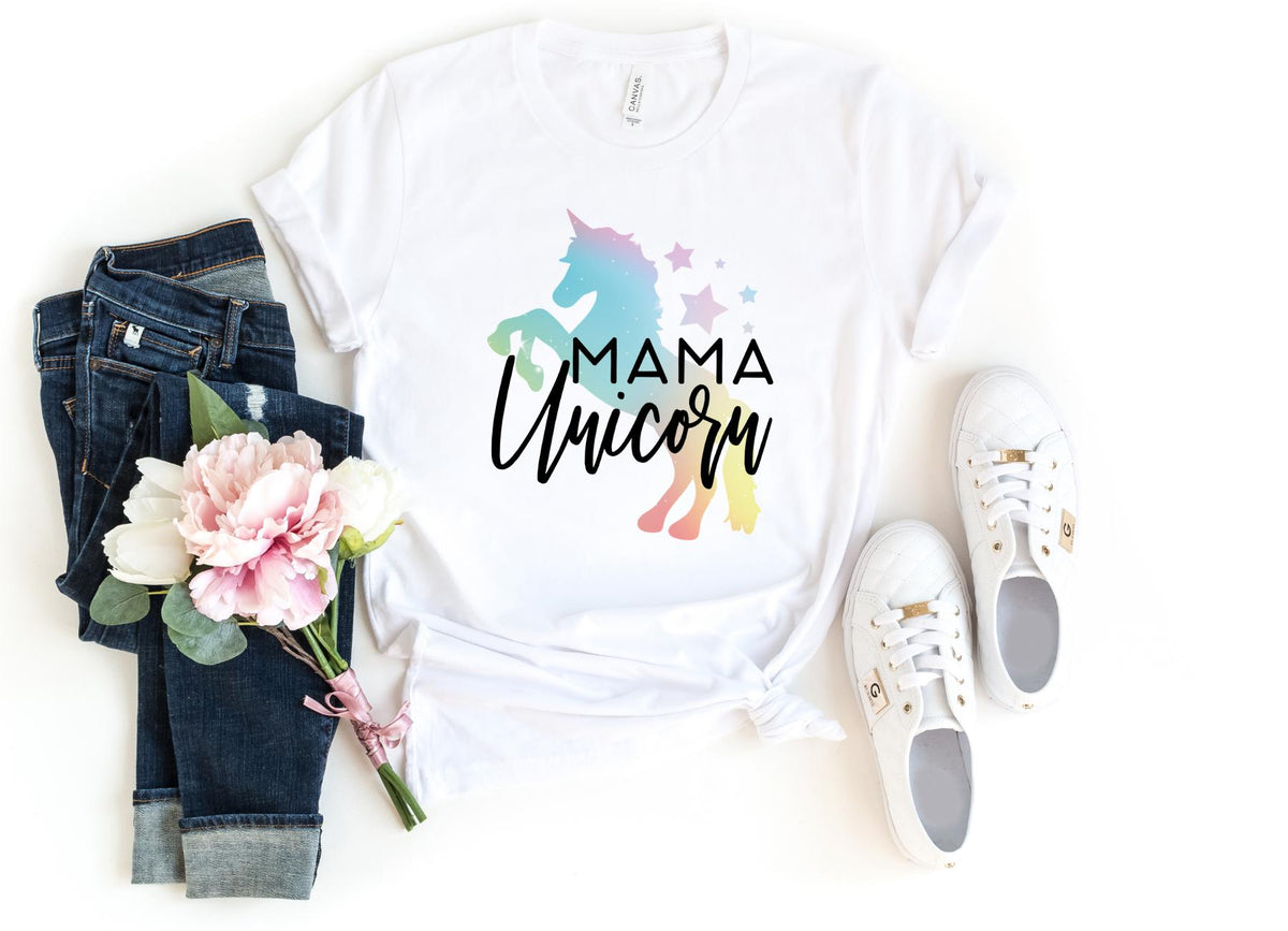 T-Shirt-Mama Unicorn T-Shirt-S-White-Jack N Roy