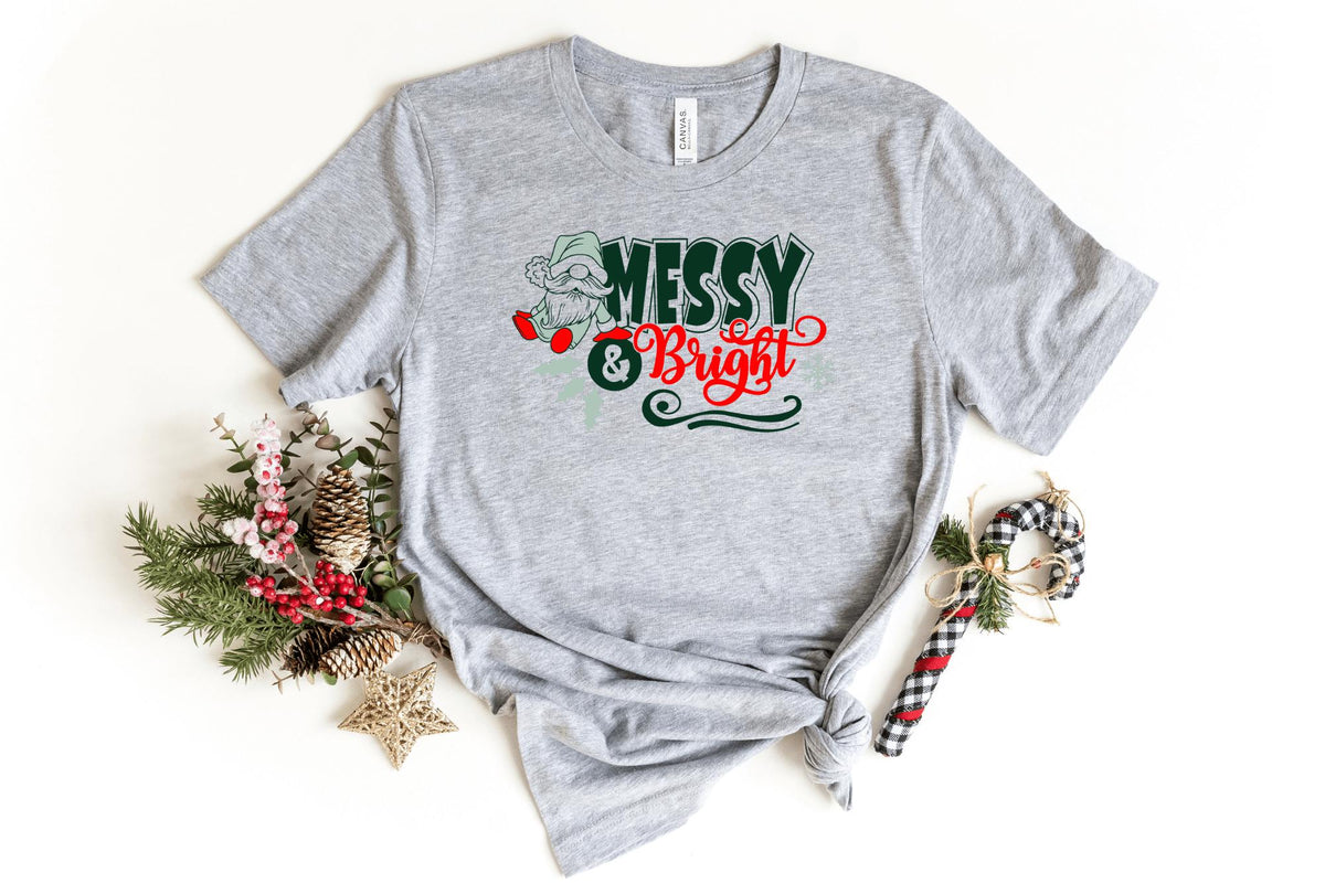 T-Shirt-Messy & Bright T-Shirt-S-Athletic Heather-Jack N Roy