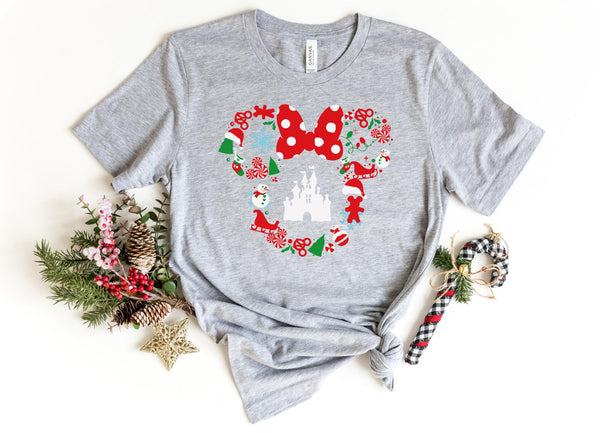 T-Shirt-Mickey Mouse Christmas T-Shirt-S-Athletic Heather-Jack N Roy