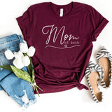 T-Shirt-Mom Of Both T-Shirt-S-Maroon-Jack N Roy