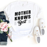 T-Shirt-Mother Knows Best T-Shirt-S-White-Jack N Roy