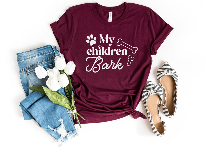 Shirts & Tops-My Children Bark T-Shirt-S-Maroon-Jack N Roy